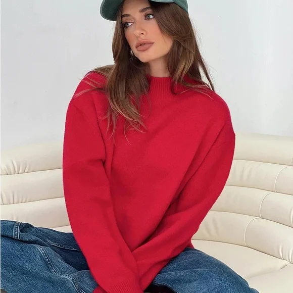 Princess Polly Red Sweater - Picture 1 of 5